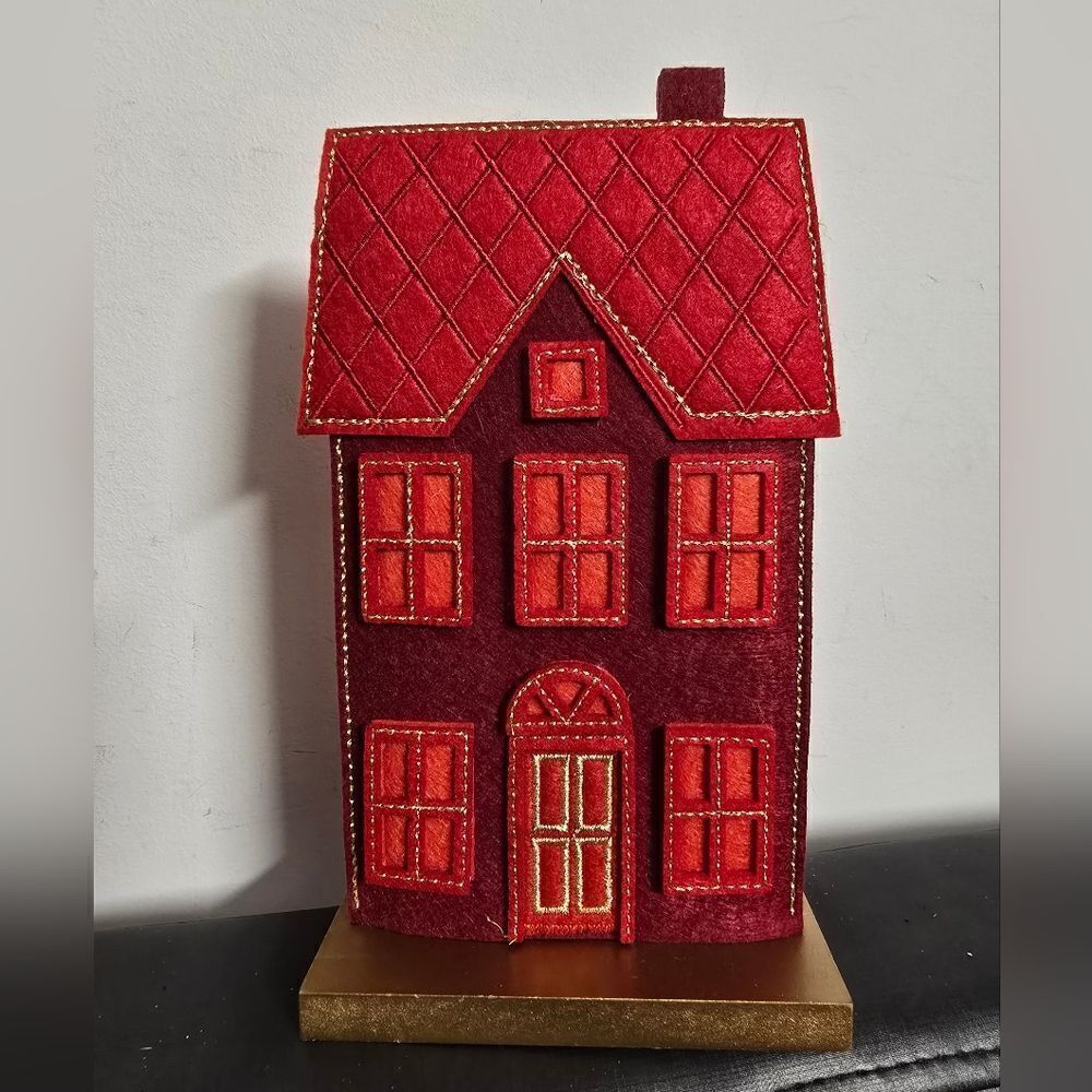 Set of two Wondershop Christmas Holiday Village Felt Decor Houses, 2024 - Picture 6 of 10